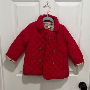 Burberry lined Kids Red Quilted Coat - Hope and Henry with Burberry lining